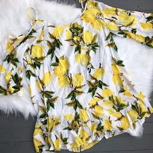 Solitaire Swim Cover Up Lemon Print